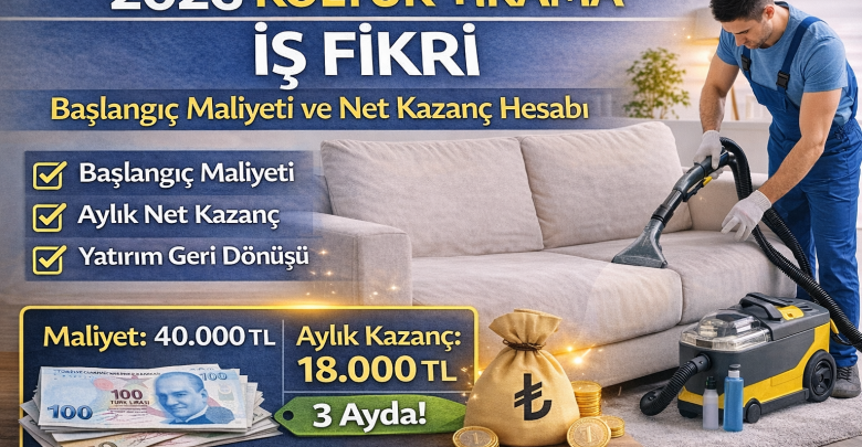 2026 Koltuk Yıkama İş Fikri – Maliyet ve Kazanç Analizi